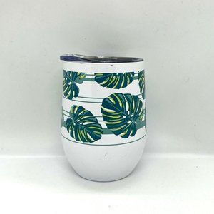 MARTHA STEWART Stemless Wine Tumbler Stainless Steel With Lid